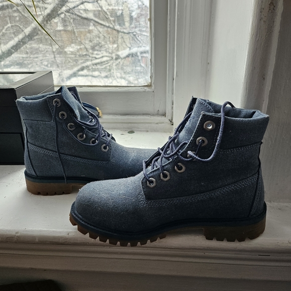 BOYS TIMBERLAND DENIM BOOTS "SOLD" - Picture 2 of 3
